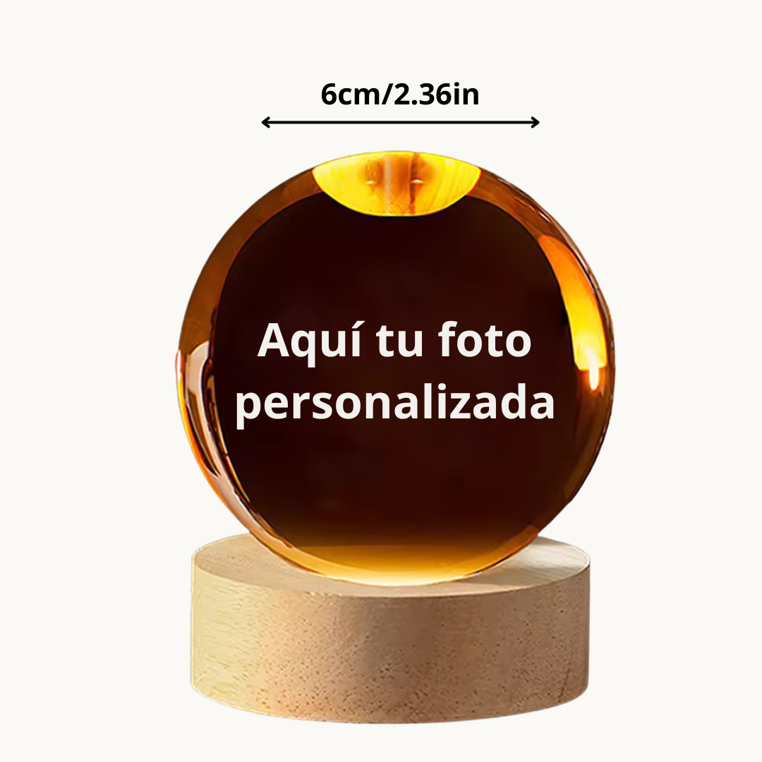 Esfera de cristal personalizable